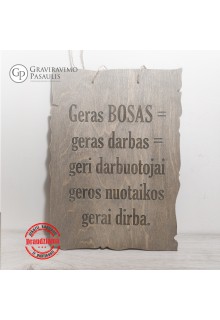Medinė lentelė "Geras Bosas"